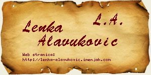 Lenka Alavuković vizit kartica